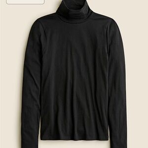 Black J. Crew Tissue Crepe Turtleneck NWT